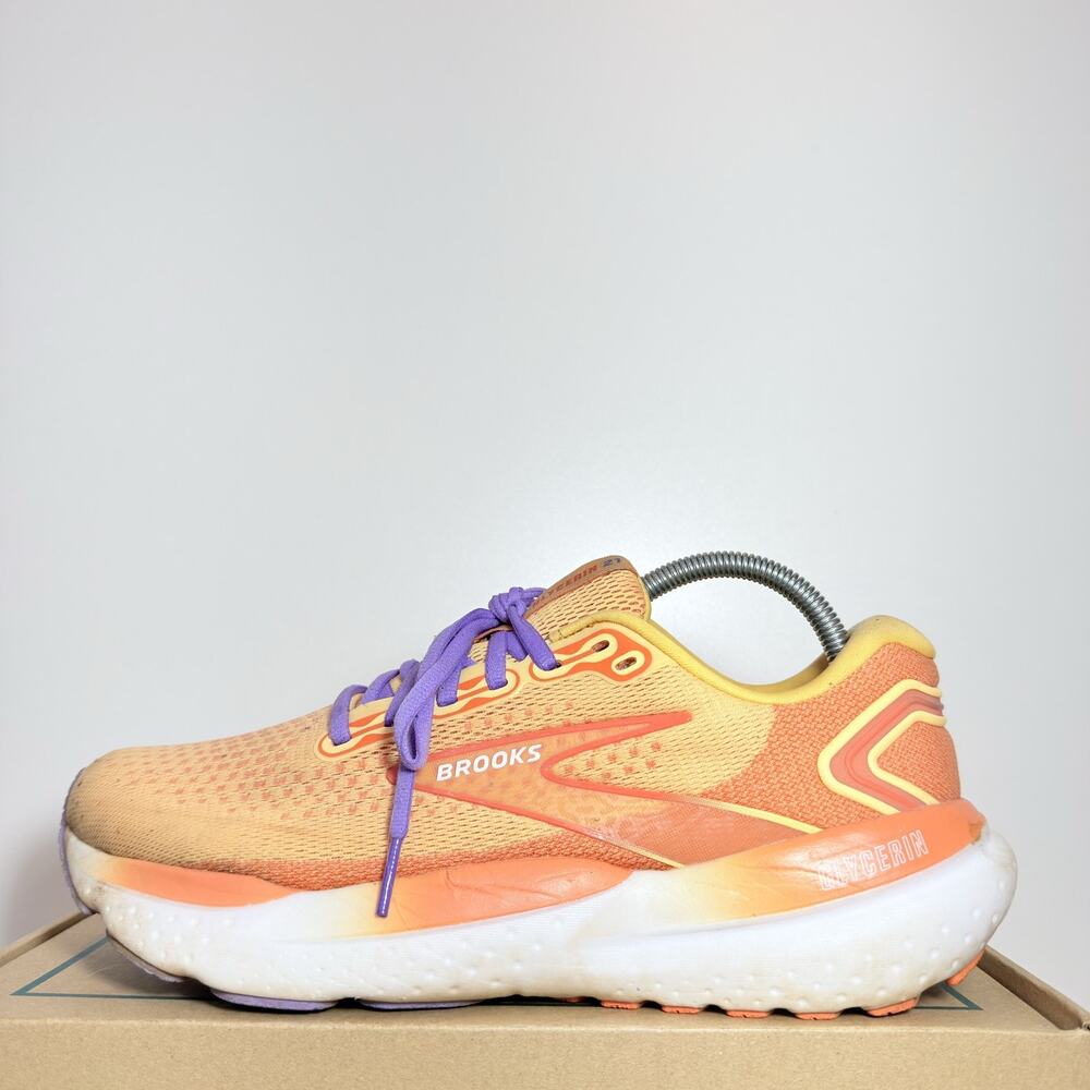 Brooks Glycerin 21 Womens Running Shoes Size 11 Orange Peach Yellow Max Cushion
